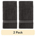 (2 Pack) Cotton Bath Sheets - Soft, Absorbent & Fade-Resistant - Grey Shadow