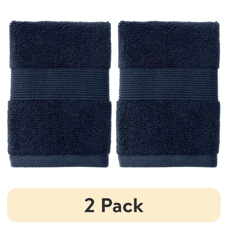 Blue Admiral 2-Pack Soft Cotton Washcloths - Ultra Absorbent & Gentle