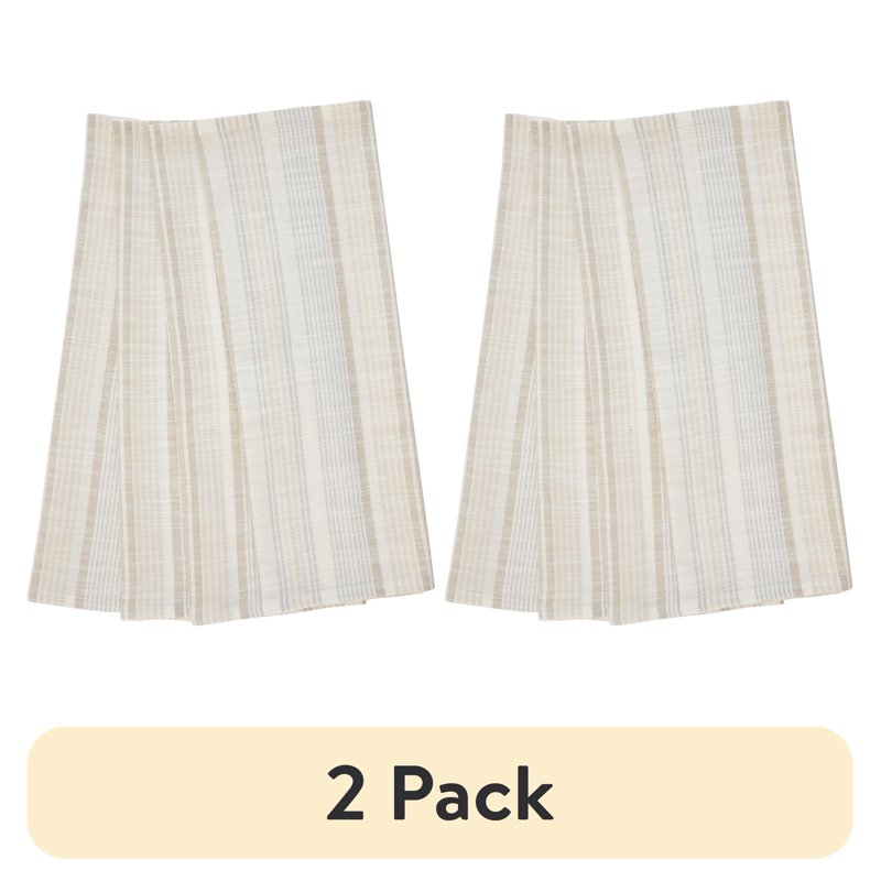 Natural Stripe Cotton Napkin Set - 20" x 20" - 4 Pack