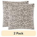 Better Homes & Gardens Black Burned Blooms Pillow 20x20 - Black, 2 Pack