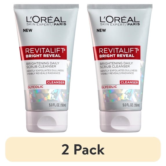 Exfoliating Glycolic Acid Facial Cleanser - Brightening Face Wash (2 Pack)