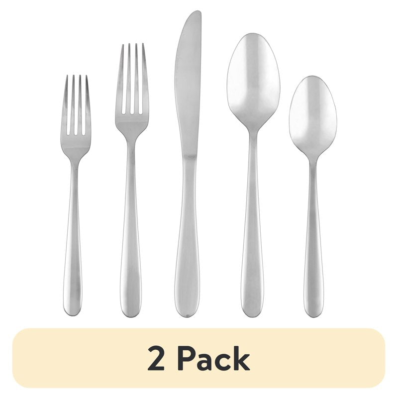 77-Piece Stainless Steel Flatware Set - Service for 12, 2 Pack