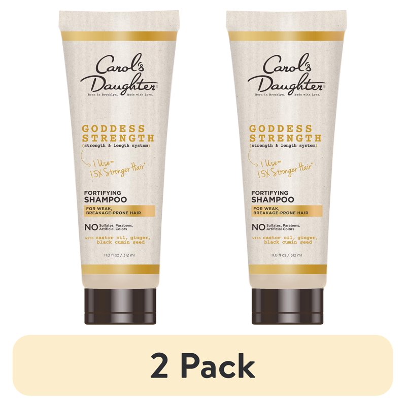 Sulfate-Free Moisturizing Shampoo with Castor Oil - 2 Pack