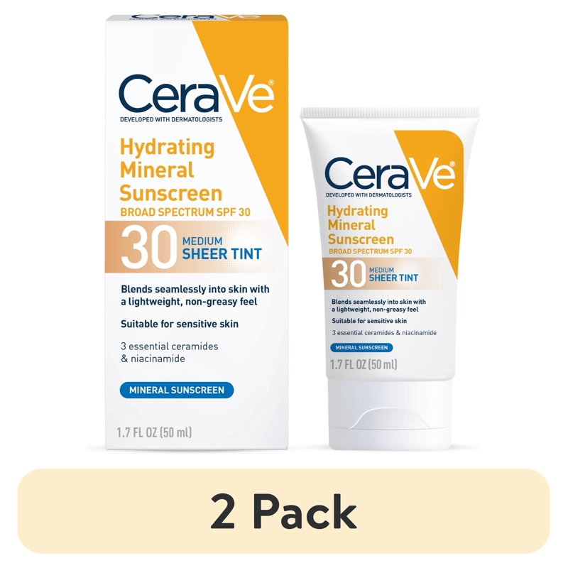 Hydrating Tinted Mineral Sunscreen Lotion SPF 30 - 2 Pack