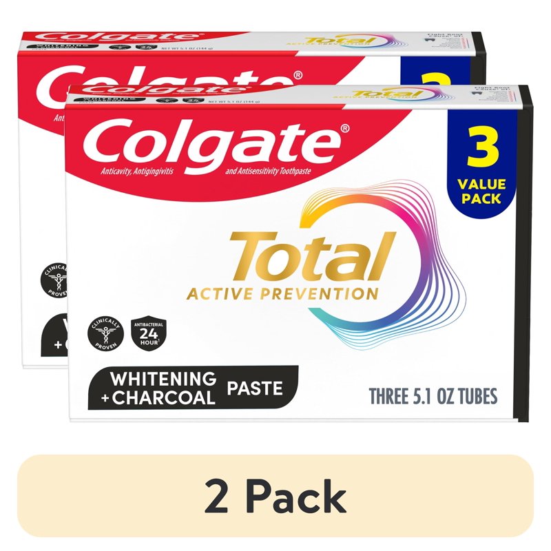 Whitening Charcoal Toothpaste Pack - Mint Flavor, 5.1 oz