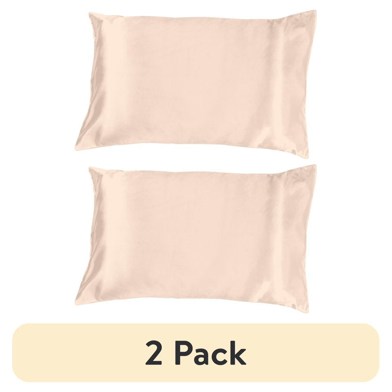 (2 Pack) Satin Pillowcase for Hair & Skin - Frizz-Free, Standard Size