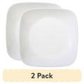 Corelle 10.5" Square Dinner Plate - Pure White, 2 Pack