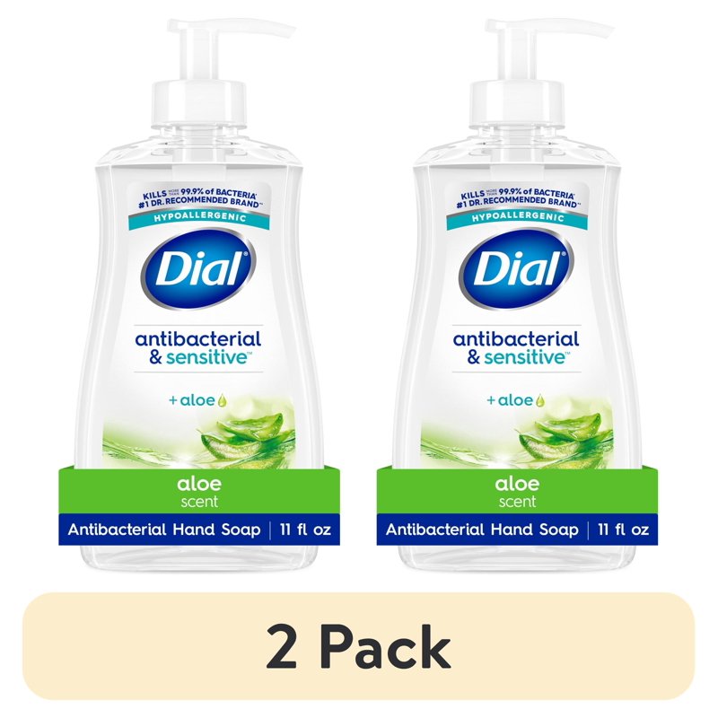 Antibacterial Liquid Hand Soap - Hypoallergenic Aloe Scent - 11 fl oz