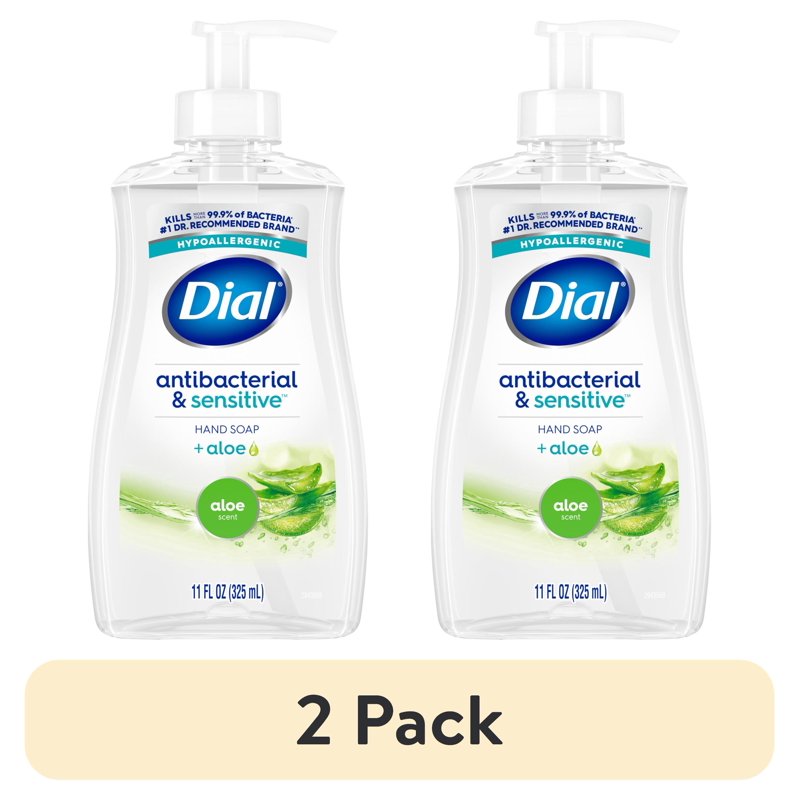 Antibacterial Liquid Hand Soap - Hypoallergenic Aloe Scent - 11 fl oz