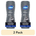 2-Pack Gentle Exfoliating Men's 2-in-1 Body & Face Wash with Activated Charcoal - 16 fl oz