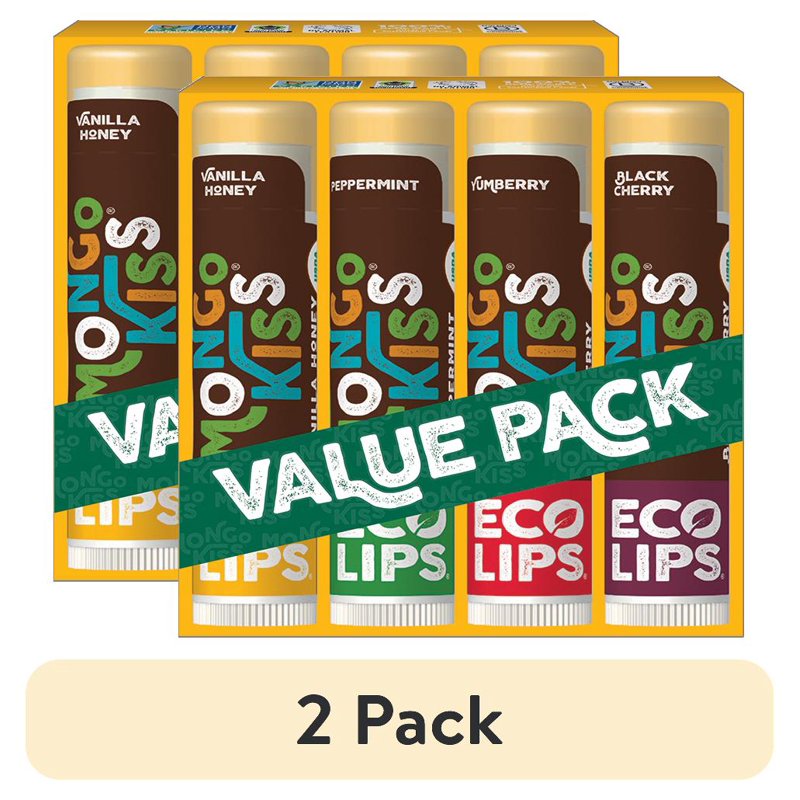 Organic Mongo Kiss Moisturizing Lip Balm Variety Pack - Natural Lip Care