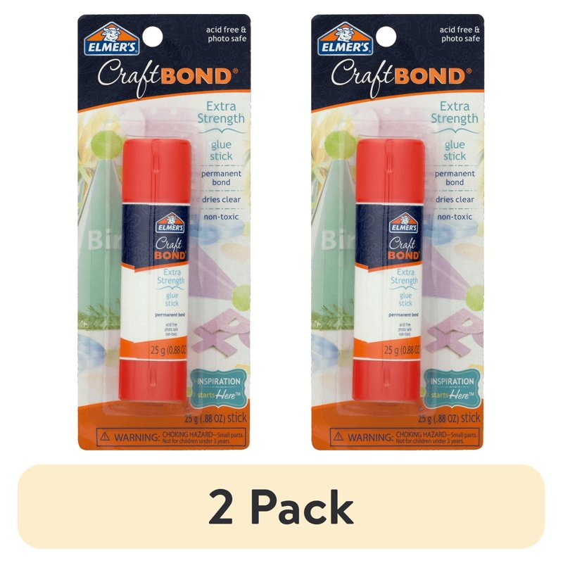 CraftBond Extra Strength Glue Sticks - 2 Pack, Clear