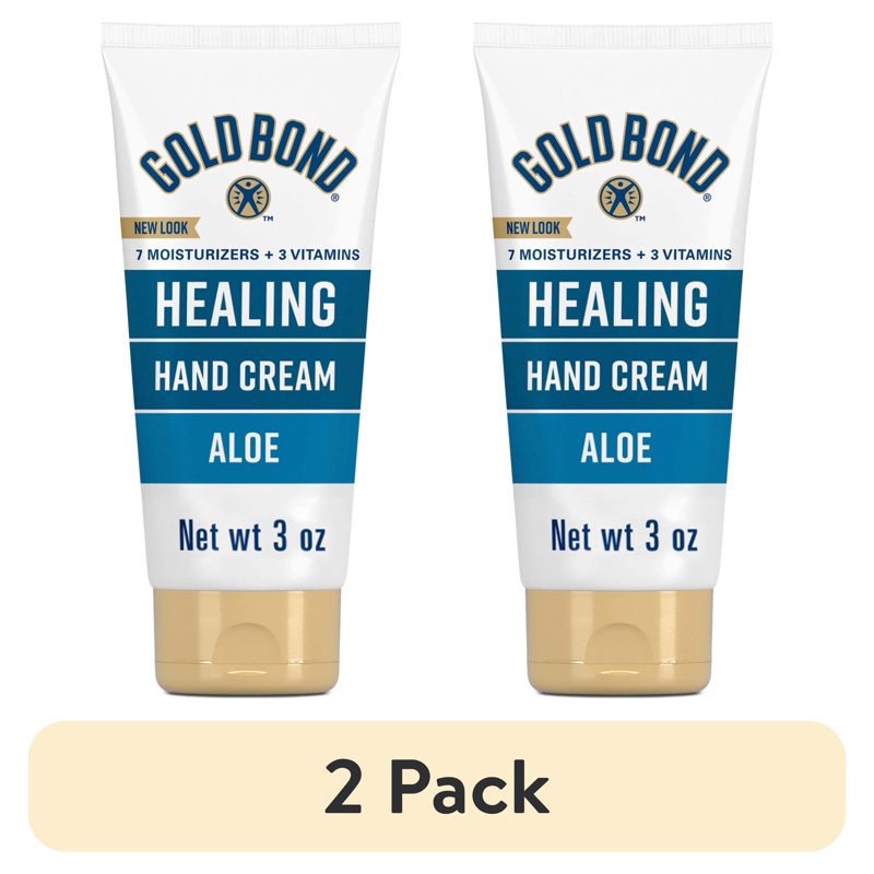Healing Hand Cream with Aloe - 2 Pack, 3 oz. Intensive Moisturizing Lotion