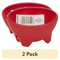 Large Plastic Salsa Bowl - 14 oz, 2 Pack, Red Serving Dish