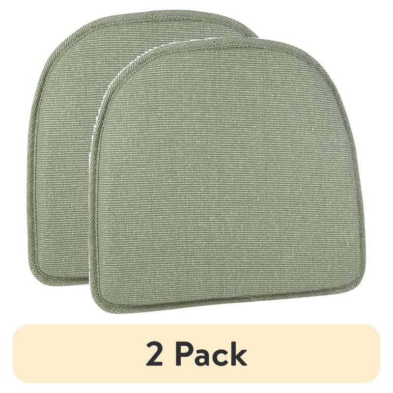 Gripper Non-Slip Chair Cushion - 15" x 16" Celadon, 2 Pack