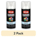 Clear Gloss Spray Paint - 12 oz, 2 Pack - Krylon Fusion All-In-One