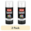 Krylon Fusion All-In-One Spray Paint - Gloss White, 12 oz, 2 Pack