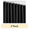 2 Pack Black Waffle Weave Heavy Duty Shower Curtains 72x72 Inches - Hotel Luxury Style