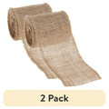 Natural Burlap Fabric Roll 3" x 5 Yards - 2 Pack, Eco-Friendly Jute Material