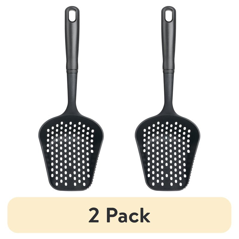 13.8-Inch Nylon Scoop Strainer - 2 Pack, Black