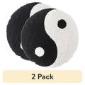 (2 Pack) Yin-Yang Decorative Pillow - Black and White Throw Cushion, 16x16 Inches - Mainstays