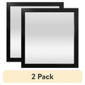 (2 Pack) Wall Mirror 16x16 Inch Black Framed Square Mirror for Bathroom Bedroom Entryway