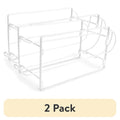 2 Pack 2-Tier Beverage Dispenser Stand - White Drink Organizer