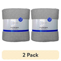 Mainstays Heather Gray 2-Pack 1.5 Yards Lux Anti-Pill Fleece Fabric for Crafts