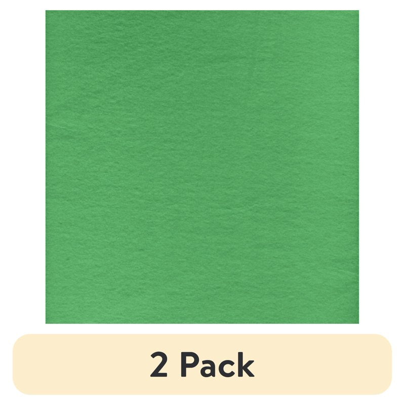 Multicolor 2 Pack Anti-Pill Fleece Fabric - 100% Polyester, 1.5-Yard Precut, Kelly Green