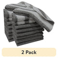 9 Pack Solid and Stripe Kitchen Dishcloth Set - Grey, 2 Pack
