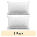 (2 Pack) Mainstays King Microfiber Foam Cluster Bed Pillow - Antimicrobial
