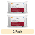 (2 Pack) Memory Foam Cluster Bed Pillows - Standard/Queen Size, Microfiber Cover