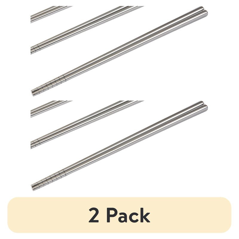 Stainless Steel Chopsticks Set - 4 Pairs, 2 Pack
