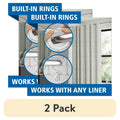 Sage Green 2 Pack Easy Hang Hookless Shower Curtain 70 x 74 Inches - Waterproof Polyester