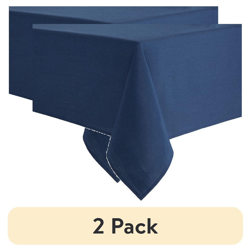 Navy Fabric Tablecloth - 60" x 102" Rectangle, 2 Pack