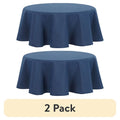 Navy Fabric Tablecloth - 70" Round, 2 Pack