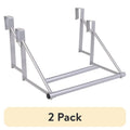 (2 Pack) Over-the-Door Hanging Organizer Rod for Closet - Silver, 17.9 in