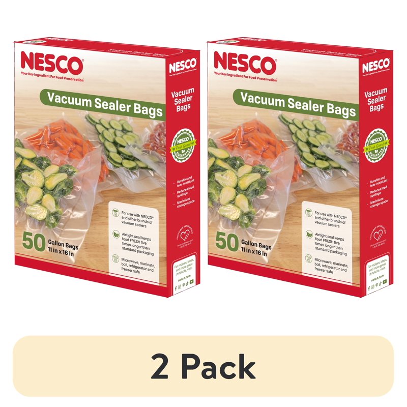 Gallon Vacuum Sealer Bags - 50-Count BPA-Free, 11" x 16" - 2 Pack