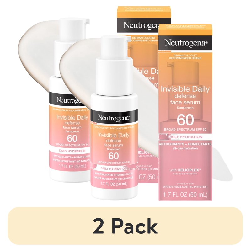 Invisible Daily Defense Face Serum Sunscreen SPF 60 - 2 Pack