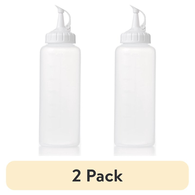 12 oz Squeeze Bottle Set - OXO Softworks Chef's Condiment Bottles, 2 Pack