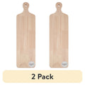 Customizable Long Wooden Board with Handle - 2 Pack