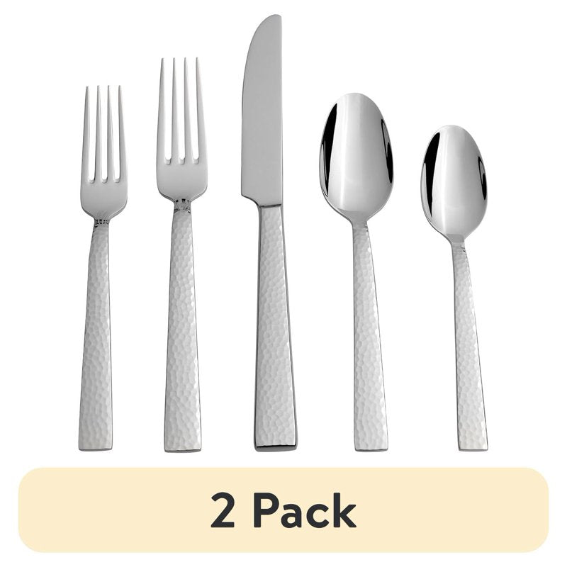 20-Piece Stainless Steel Flatware Set - Service for 4, 2 Pack