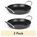 11-Inch Carbon Steel Paella Fry Pan - 2 Pack