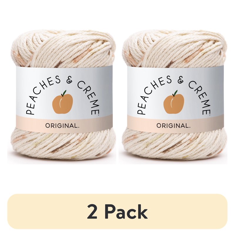Oasis Peaches & Crème Cotton Yarn 2 Pack - Worsted Weight, 56.7g/2oz