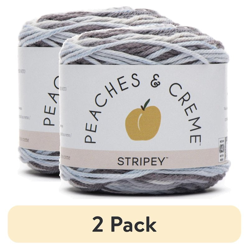 2 Pack Flannel Cotton Yarn for Crafts & Home Decor - Peaches & Crème, 102 yd