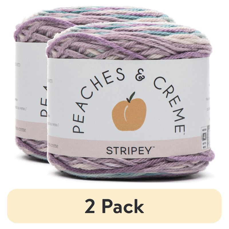 Lavender Meadow Cotton Yarn Set - 2 Pack, 4 Medium Weight, 102 Yards