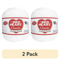 White Cotton Yarn 2 Pack - 1000 Yards Size 10 for Crochet & Home Decor