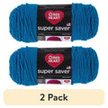 Pool Color 2 Pack Red Heart Super Saver Worsted Acrylic Yarn - 7oz/198g, 364yds
