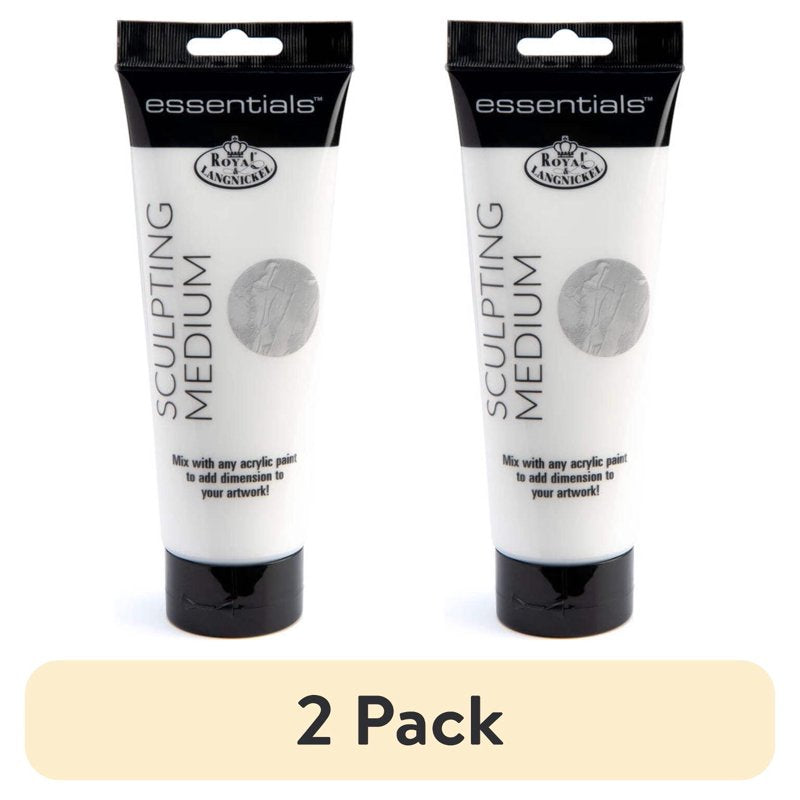 2 Pack Sculpting Acrylic Paint Medium - 250ml Gloss Finish & Flexibility