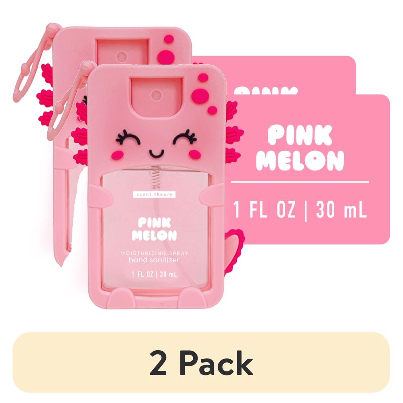 Moisturizing Hand Sanitizer Spray with Pink Melon Scent - Travel Size